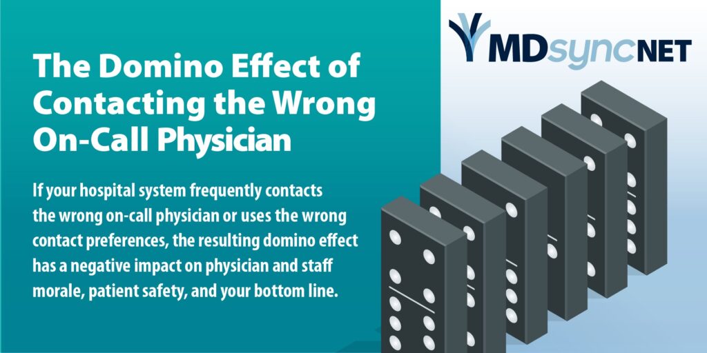 Infographic: The Domino Effect of Contacting the Wrong On-Call Physician